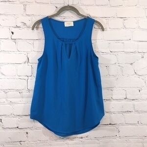 UEC Everly blue flowy tank, small , polyester